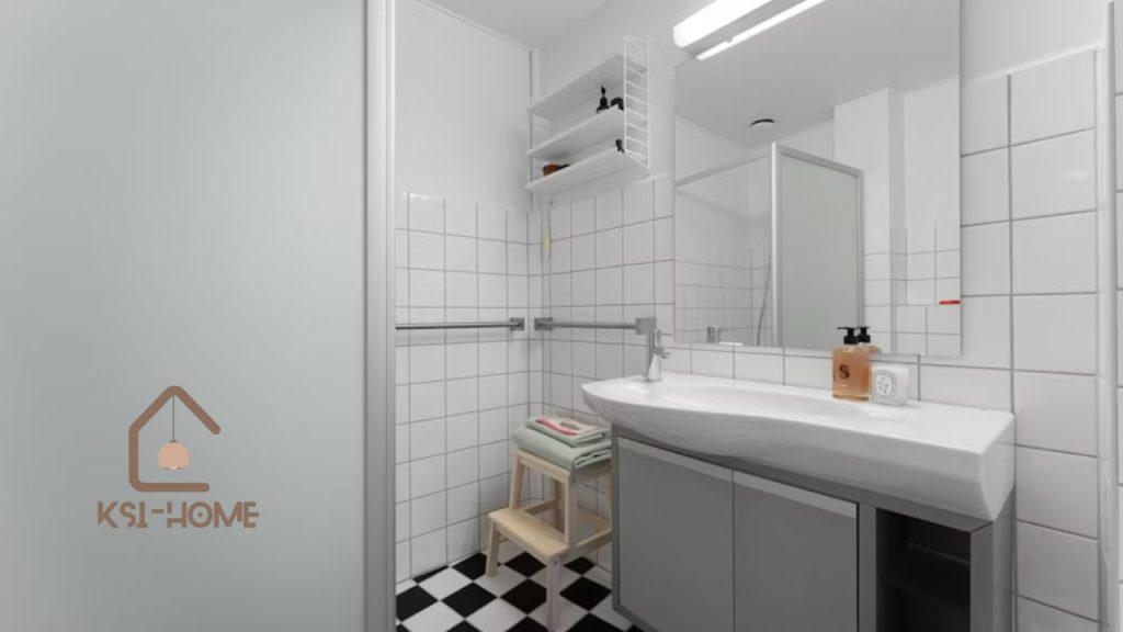Corner Jack and Jill Bathroom Layout
